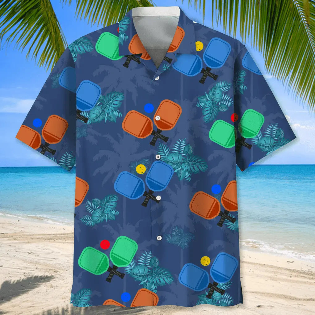 Pickleball Tropical Hawaiian Shirt