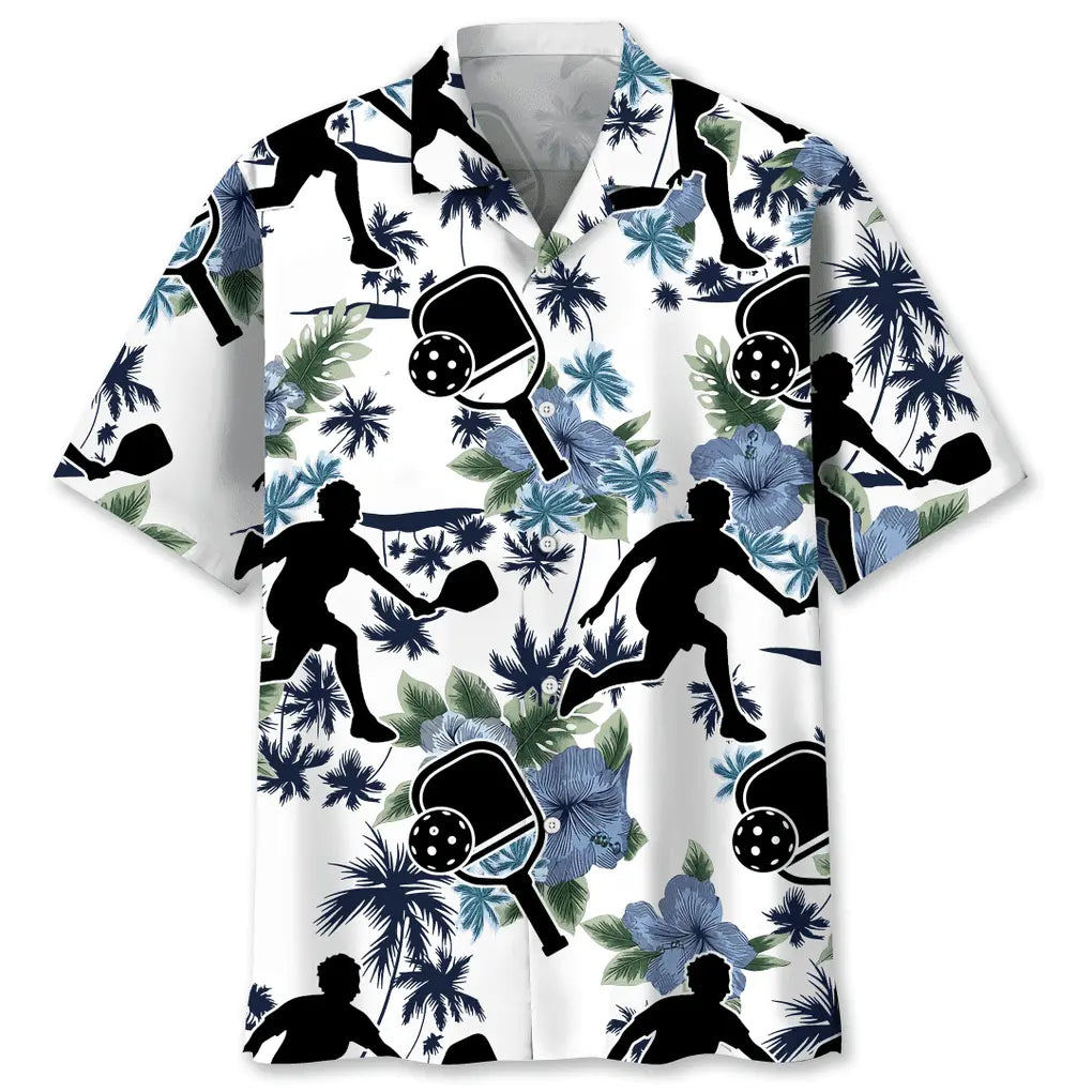 Pickleball White Nature Hawaiian Shirt